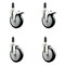 Service Caster 5 Inch 316SS Black Poly Swivel 1-1/8 Inch Expanding Stem Caster Lock Brake, 2PK SS316TTLEX20S514-PPUB-BLK-2-S-2-118 - alternate 2